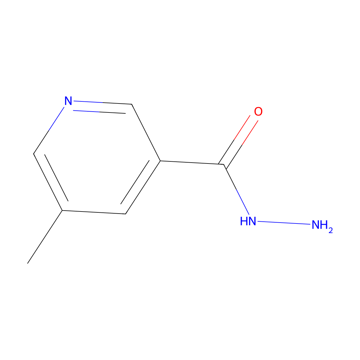 5-Methylpyridine-3-carbohydrazide molecular structure, CAS 808127-97-1