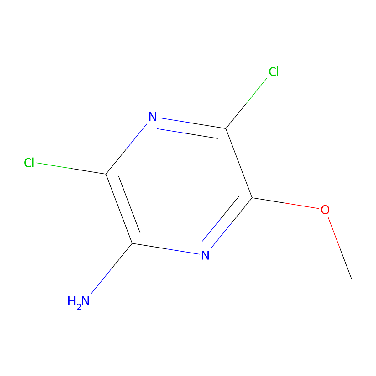 2-Amino-3,5-dichloro-6-methoxypyrazine molecular structure, CAS 808141-83-5