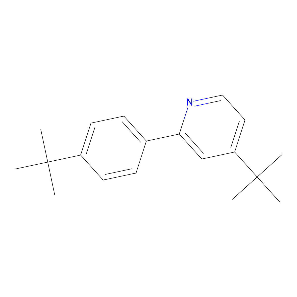 4-(tert-Butyl)-2-(4-(tert-butyl)phenyl)pyridine molecular structure, CAS 808142-68-9