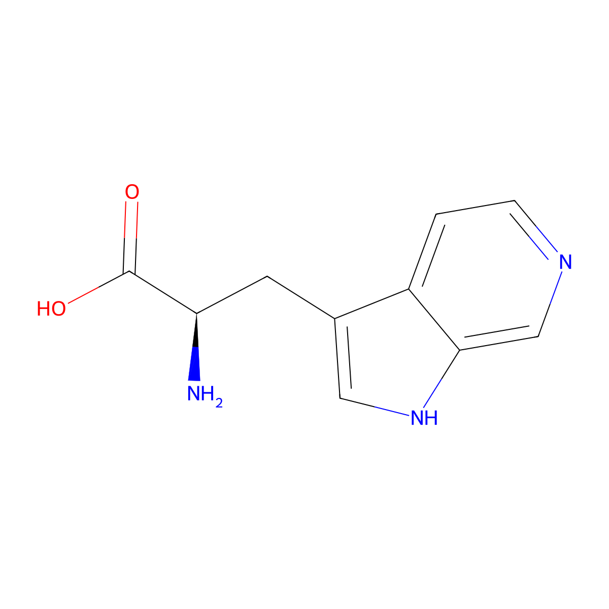 (2R)-2-amino-3-{1H-pyrrolo[2,3-c]pyridin-3-yl}propanoic acid molecular structure, CAS 808145-95-1
