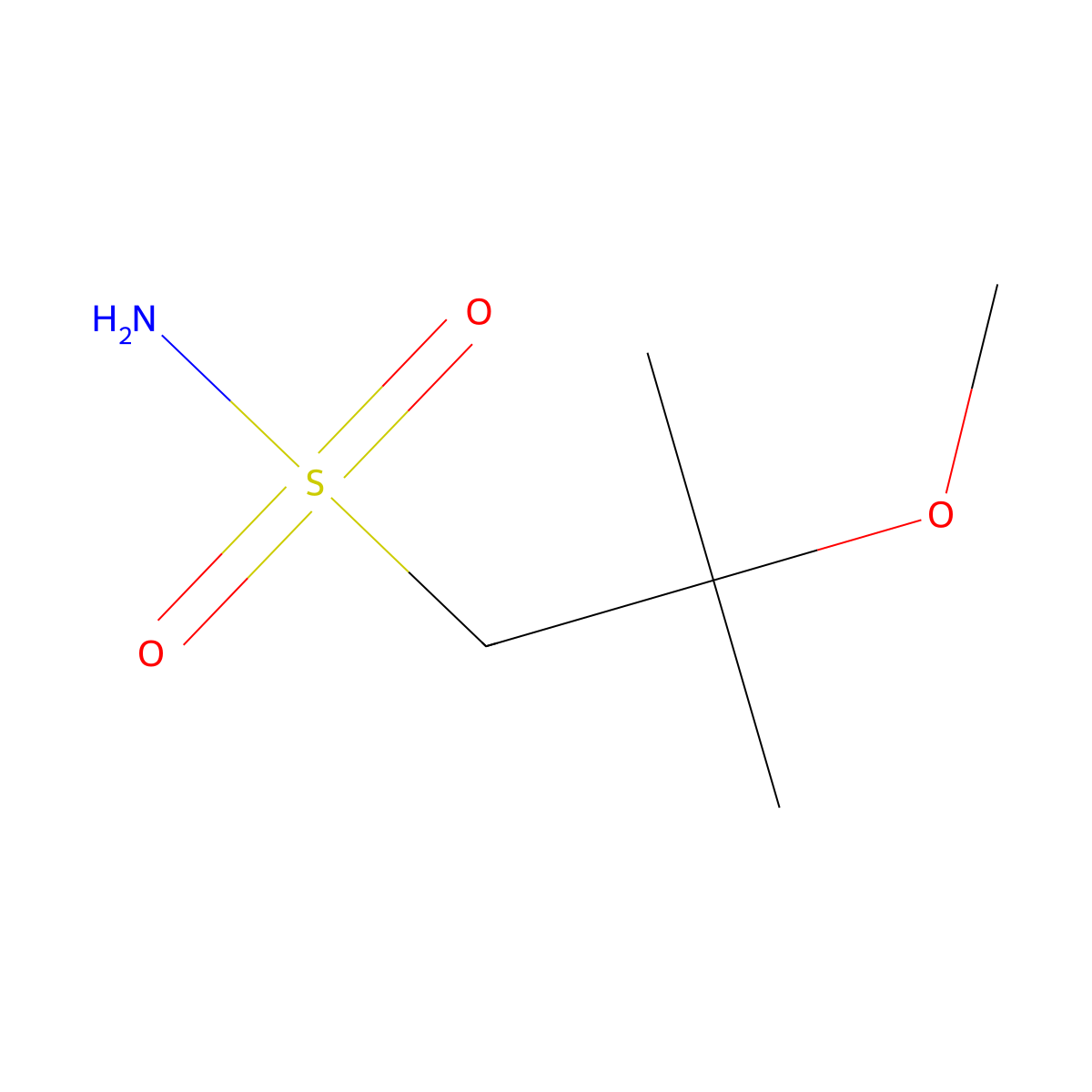 2-Methoxy-2-methylpropane-1-sulfonamide molecular structure, CAS 808148-28-9