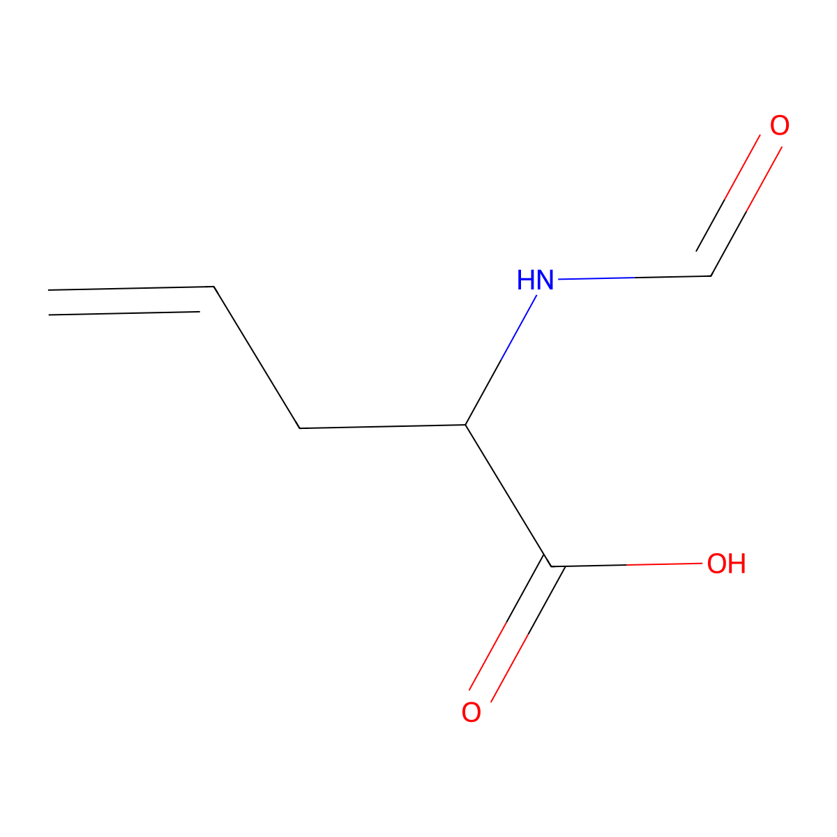 2-Formamidopent-4-enoic acid molecular structure, CAS 808148-31-4