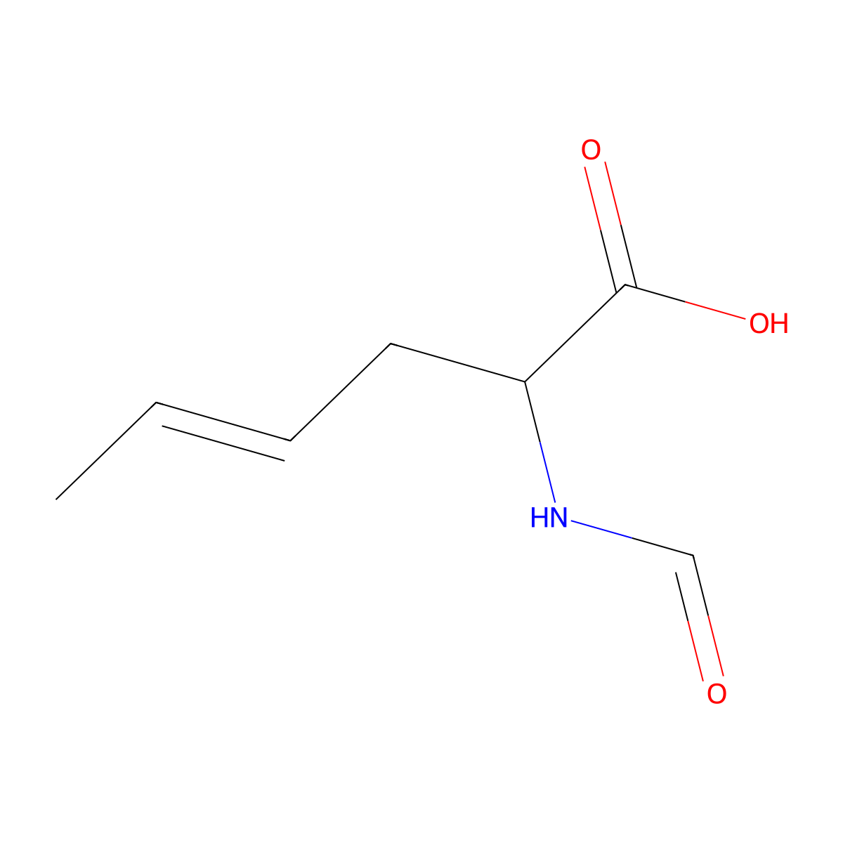 2-Formamidohex-4-enoic acid molecular structure, CAS 808148-36-9