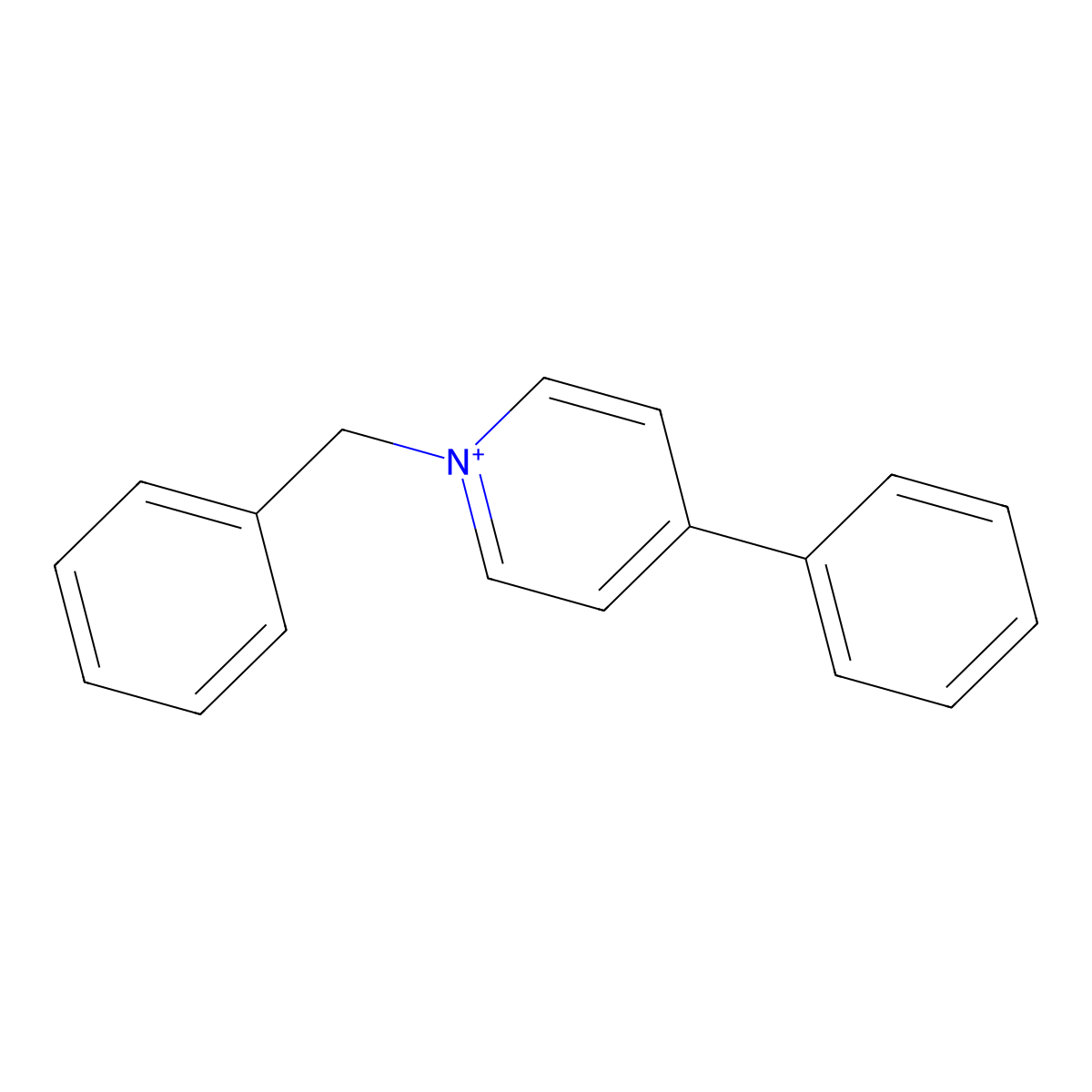 Pyridinium, 4-phenyl-1-(phenylmethyl)- molecular structure, CAS 80815-18-5