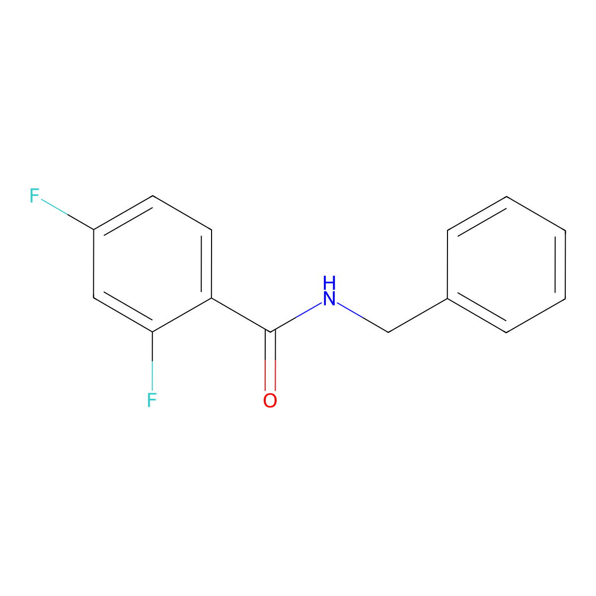 N-benzyl-2,4-difluorobenzamide molecular structure, CAS 808159-28-6