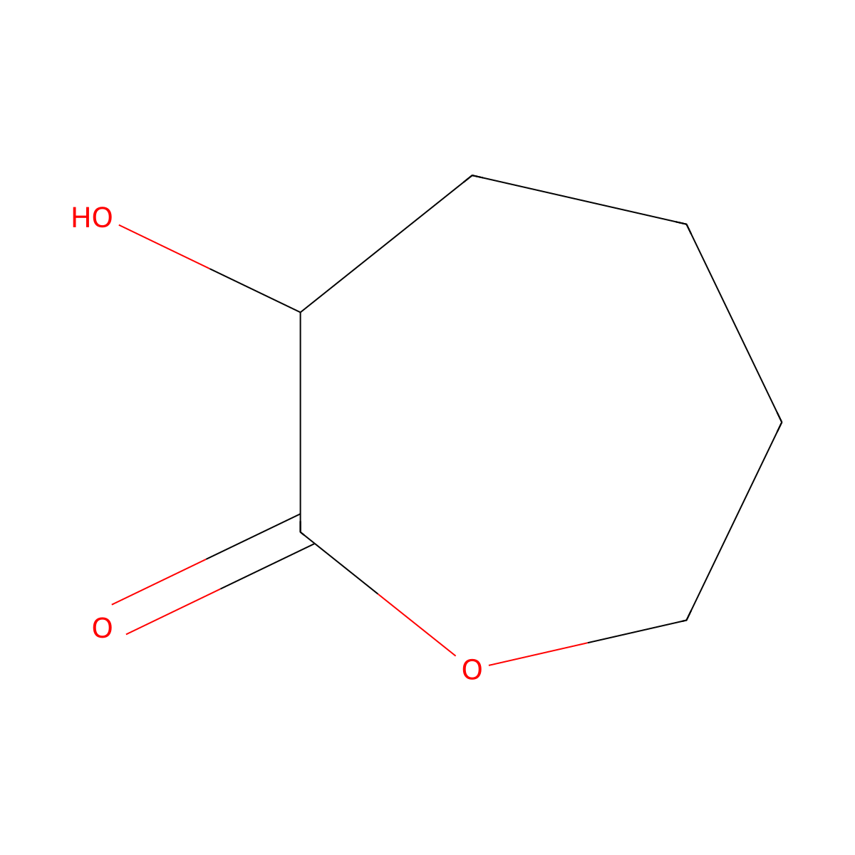3-Hydroxy-2-oxepanone molecular structure, CAS 80816-54-2