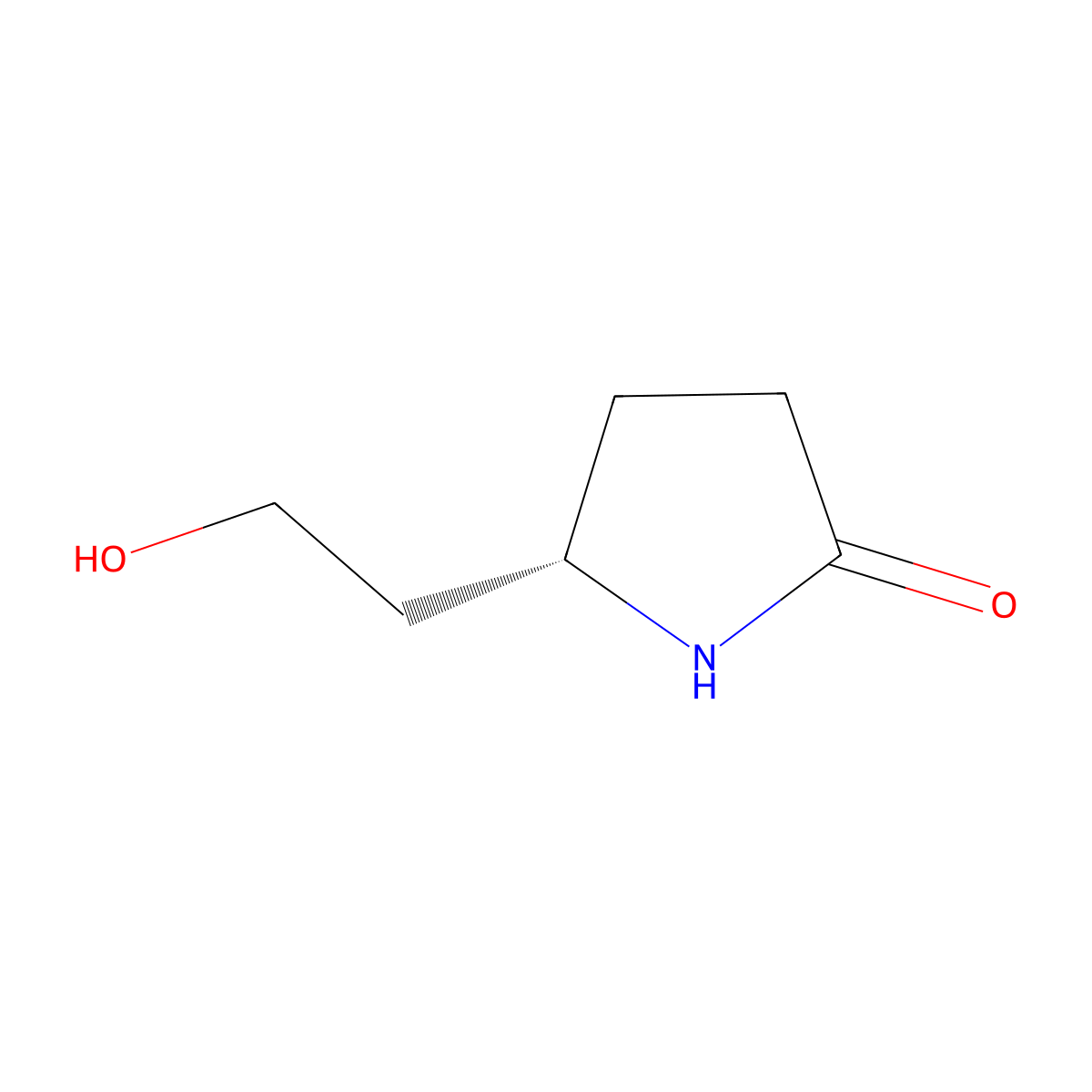 (5S)-5-(2-Hydroxyethyl)-2-pyrrolidinone molecular structure, CAS 808172-50-1