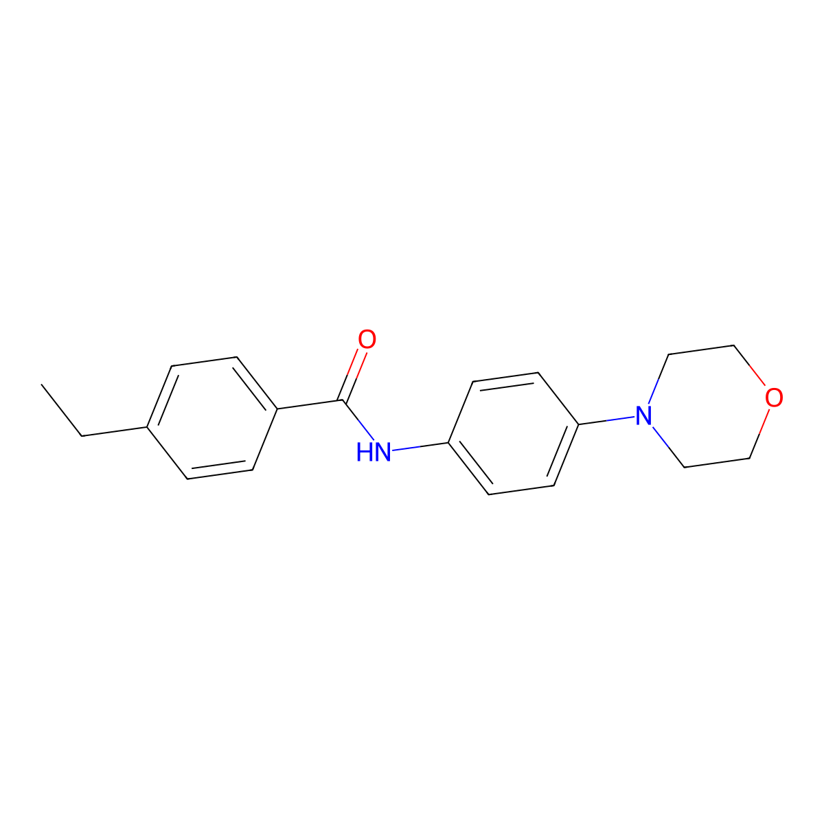4-ethyl-N-(4-morpholin-4-ylphenyl)benzamide molecular structure, CAS 808175-46-4