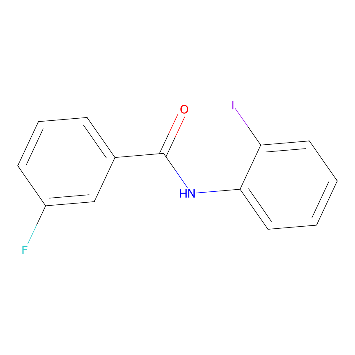 3-fluoro-N-(2-iodophenyl)benzamide molecular structure, CAS 808181-53-5