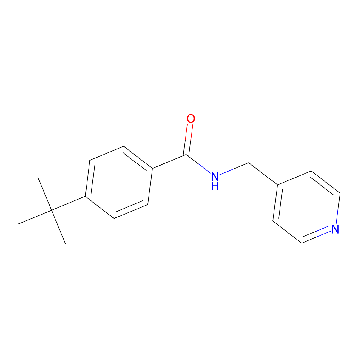 4-tert-butyl-N-(pyridin-4-ylmethyl)benzamide molecular structure, CAS 80819-00-7