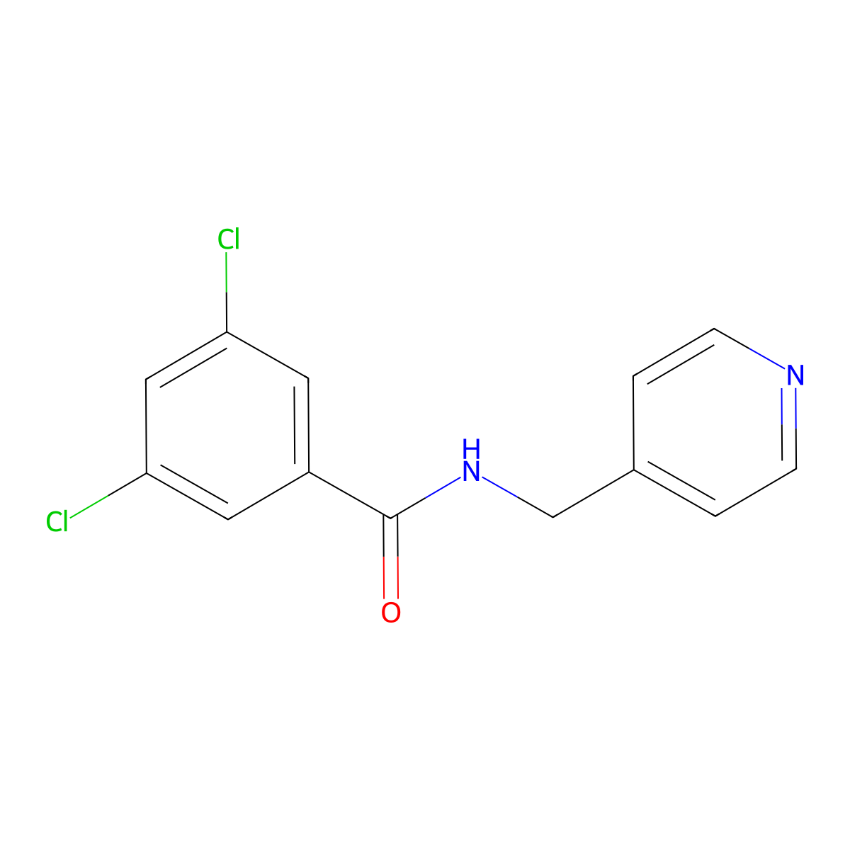 3,5-Dichloro-N-[(pyridin-4-yl)methyl]benzamide molecular structure, CAS 80819-05-2