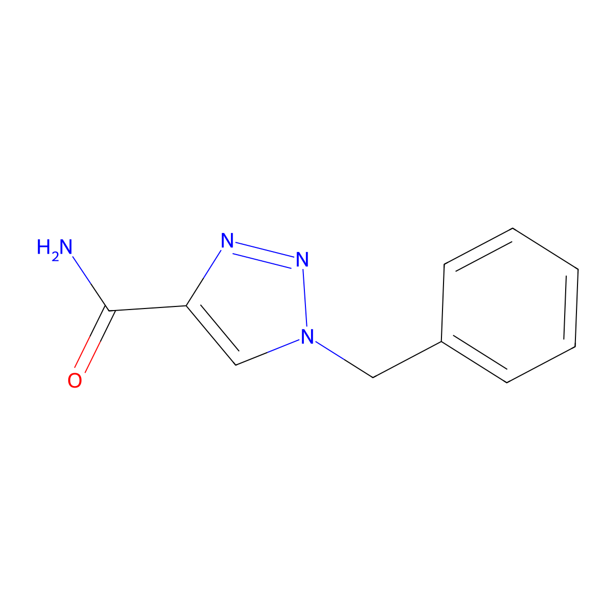 1-benzyl-1H-1,2,3-triazole-4-carboxamide molecular structure, CAS 80819-65-4