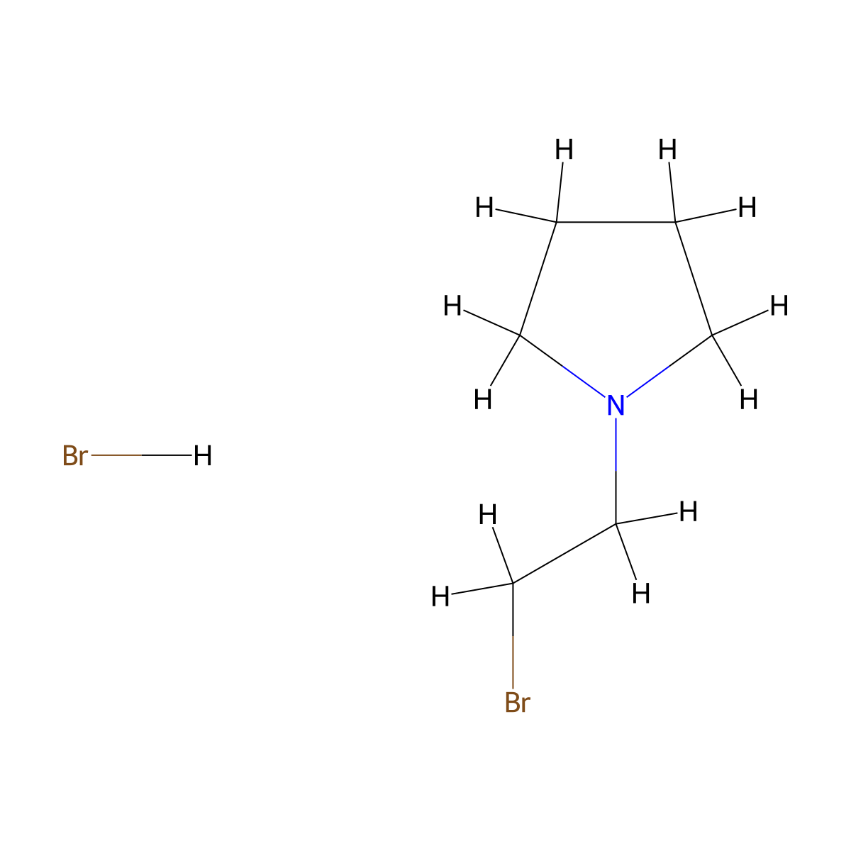 1-(2-Bromoethyl)pyrrolidine hydrobromide molecular structure, CAS 80819-91-6