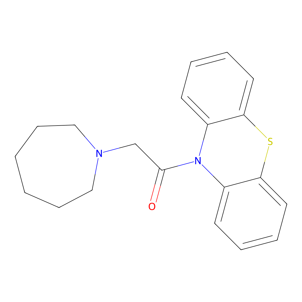 2-(Azepan-1-yl)-1-(10H-phenothiazin-10-yl)ethanone molecular structure, CAS 80820-34-4