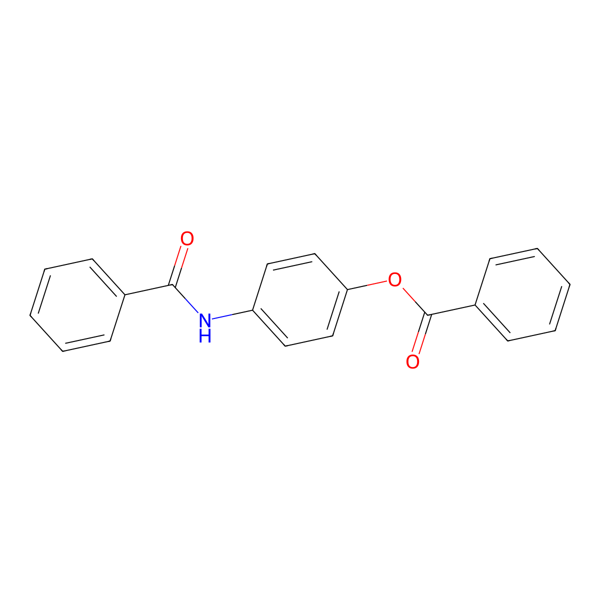 Benzamide, N-[4-(benzoyloxy)phenyl]- molecular structure, CAS 80824-77-7