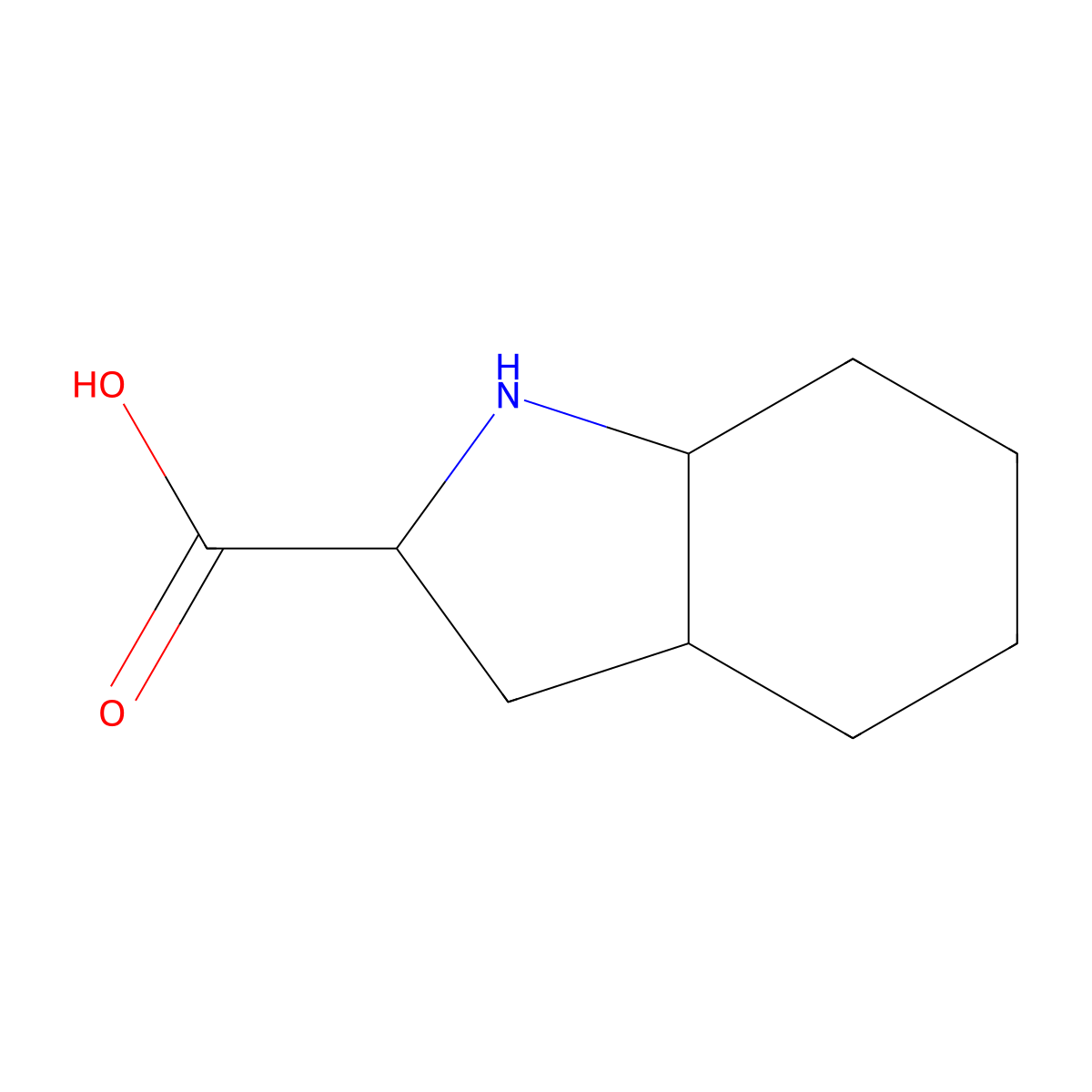 Octahydroindole-2-carboxylic acid molecular structure, CAS 80828-13-3