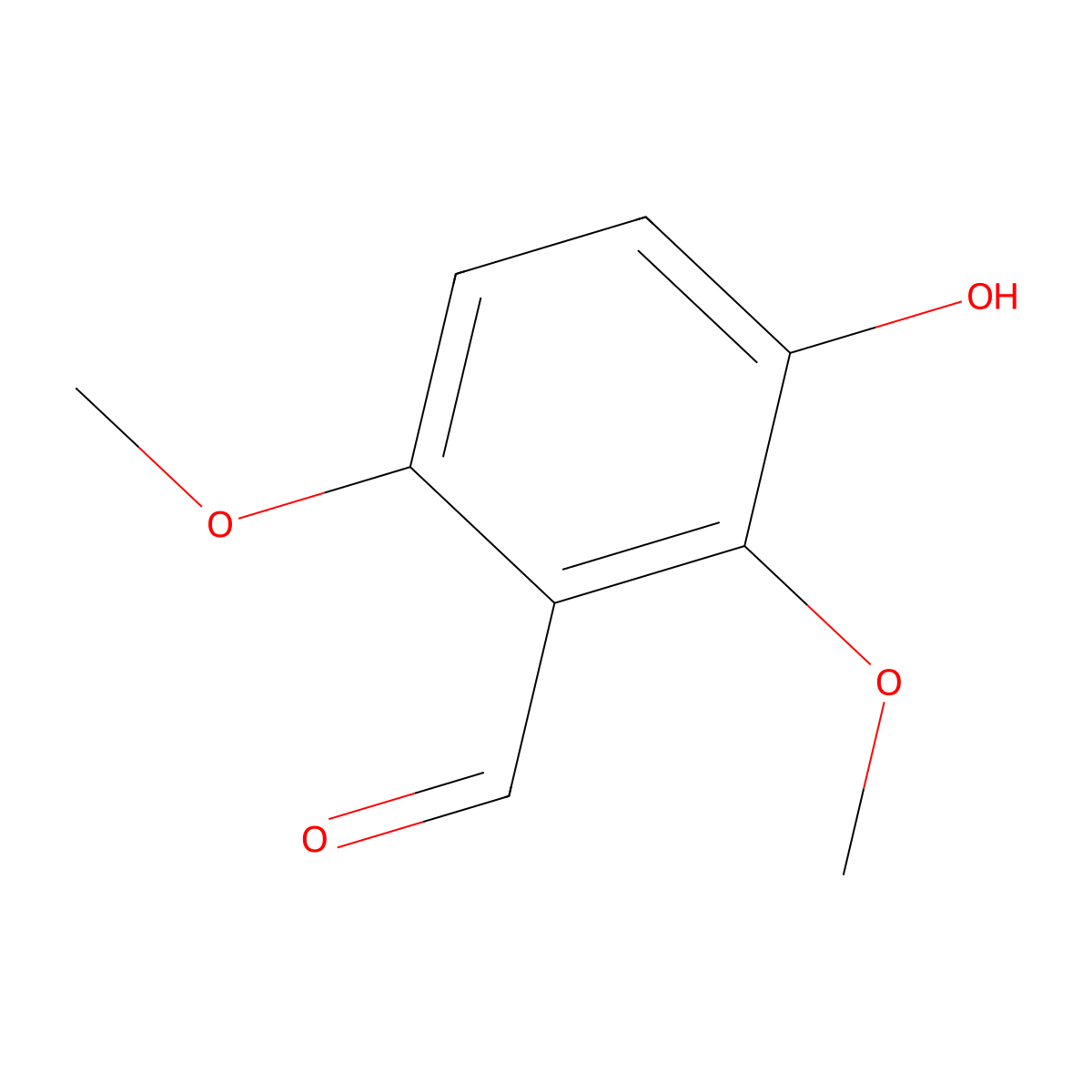 3-Hydroxy-2,6-dimethoxybenzaldehyde molecular structure, CAS 80832-62-8