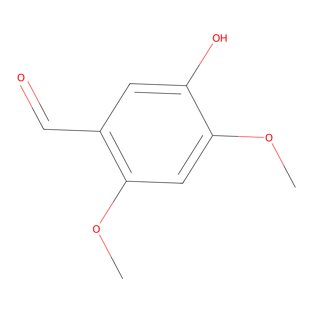 5-Hydroxy-2,4-dimethoxybenzaldehyde molecular structure, CAS 80832-63-9