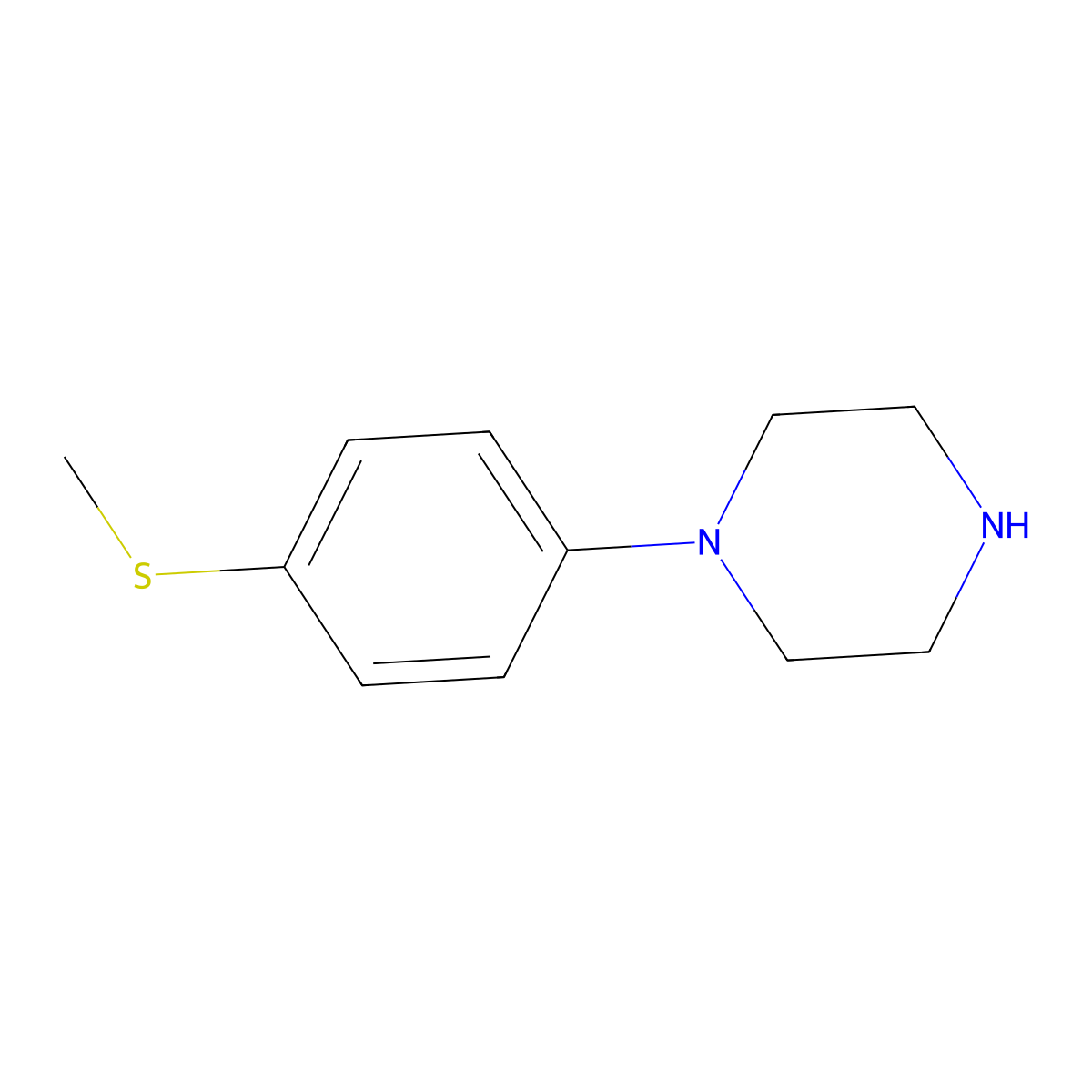 1-(4-(Methylthio)phenyl)piperazine molecular structure, CAS 80835-30-9