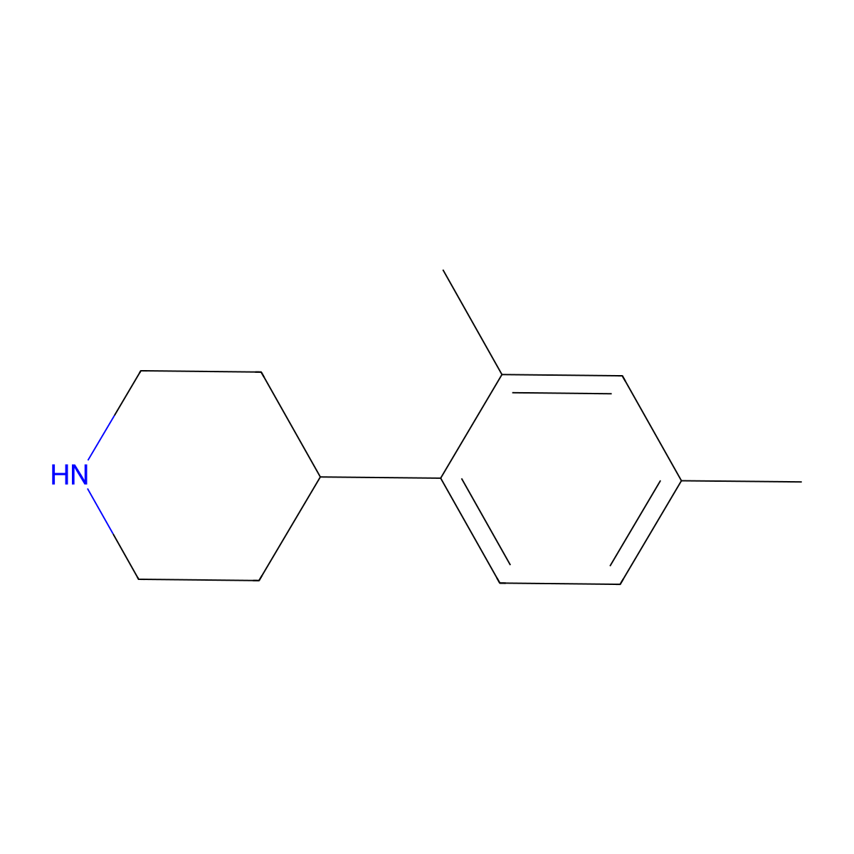 4-(2,4-Dimethylphenyl)piperidine molecular structure, CAS 80836-04-0