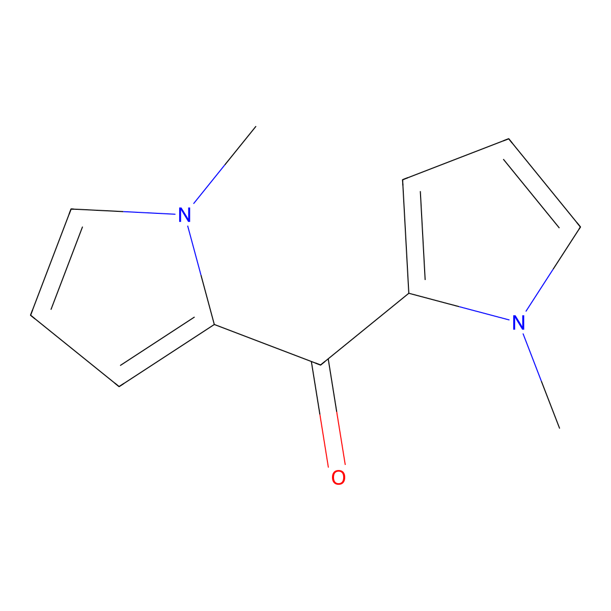 Methanone, bis(1-methyl-1H-pyrrol-2-yl)- molecular structure, CAS 80838-84-2
