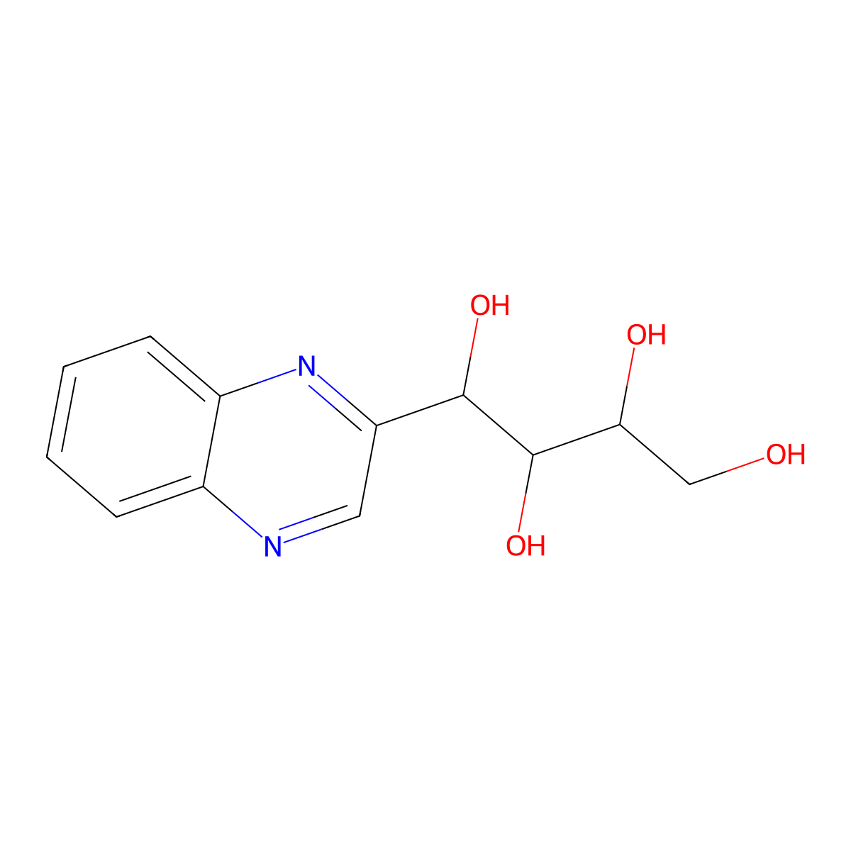 1-(2-Quinoxalinyl)-1,2,3,4-butanetetrol molecular structure, CAS 80840-09-1