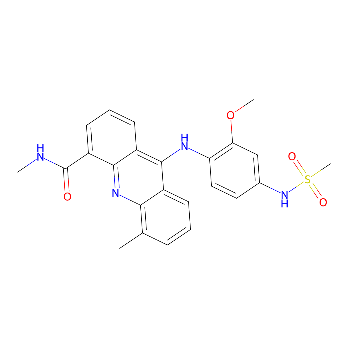 Asulacrine molecular structure, CAS 80841-47-0
