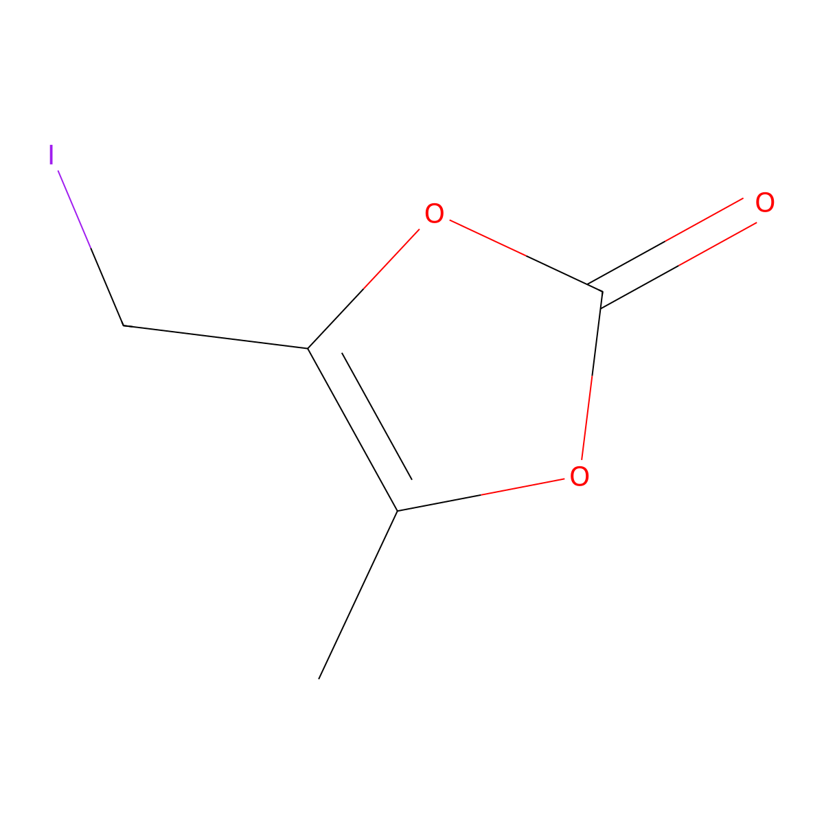 4-(Iodomethyl)-5-methyl-2H-1,3-dioxol-2-one molecular structure, CAS 80841-79-8