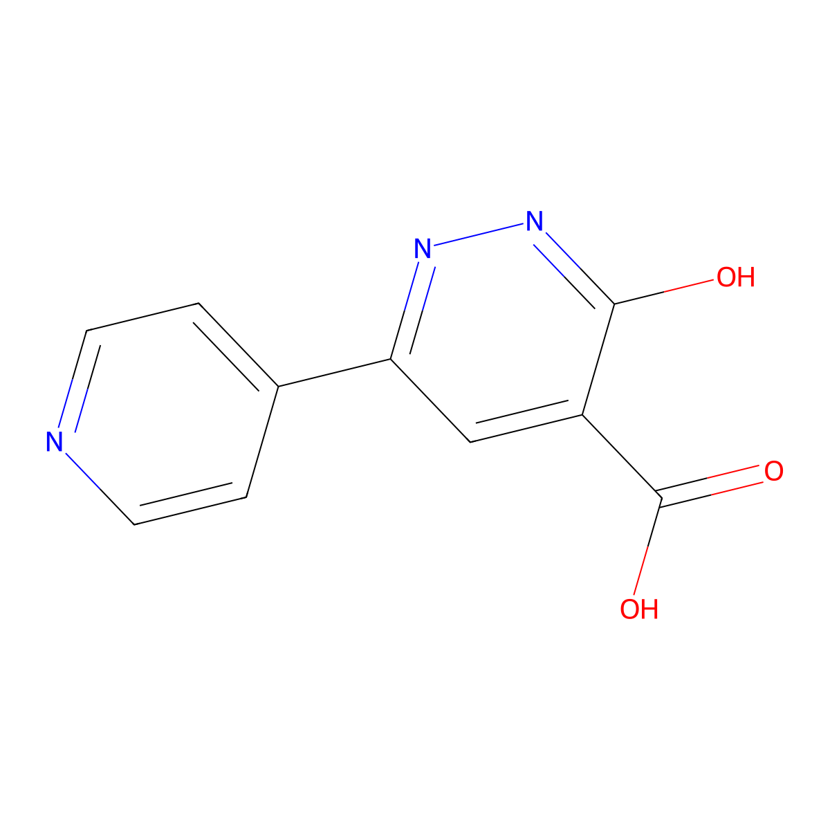 3-Oxo-6-(pyridin-4-yl)-2,3-dihydropyridazine-4-carboxylic acid molecular structure, CAS 80843-48-7