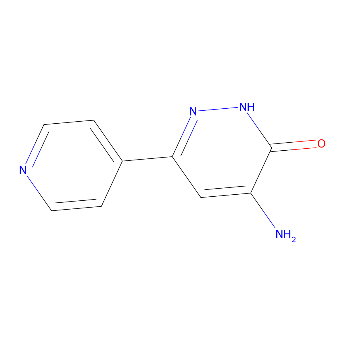 4-amino-6-(4-pyridinyl)-3(2H)-pyridazinone molecular structure, CAS 80843-53-4