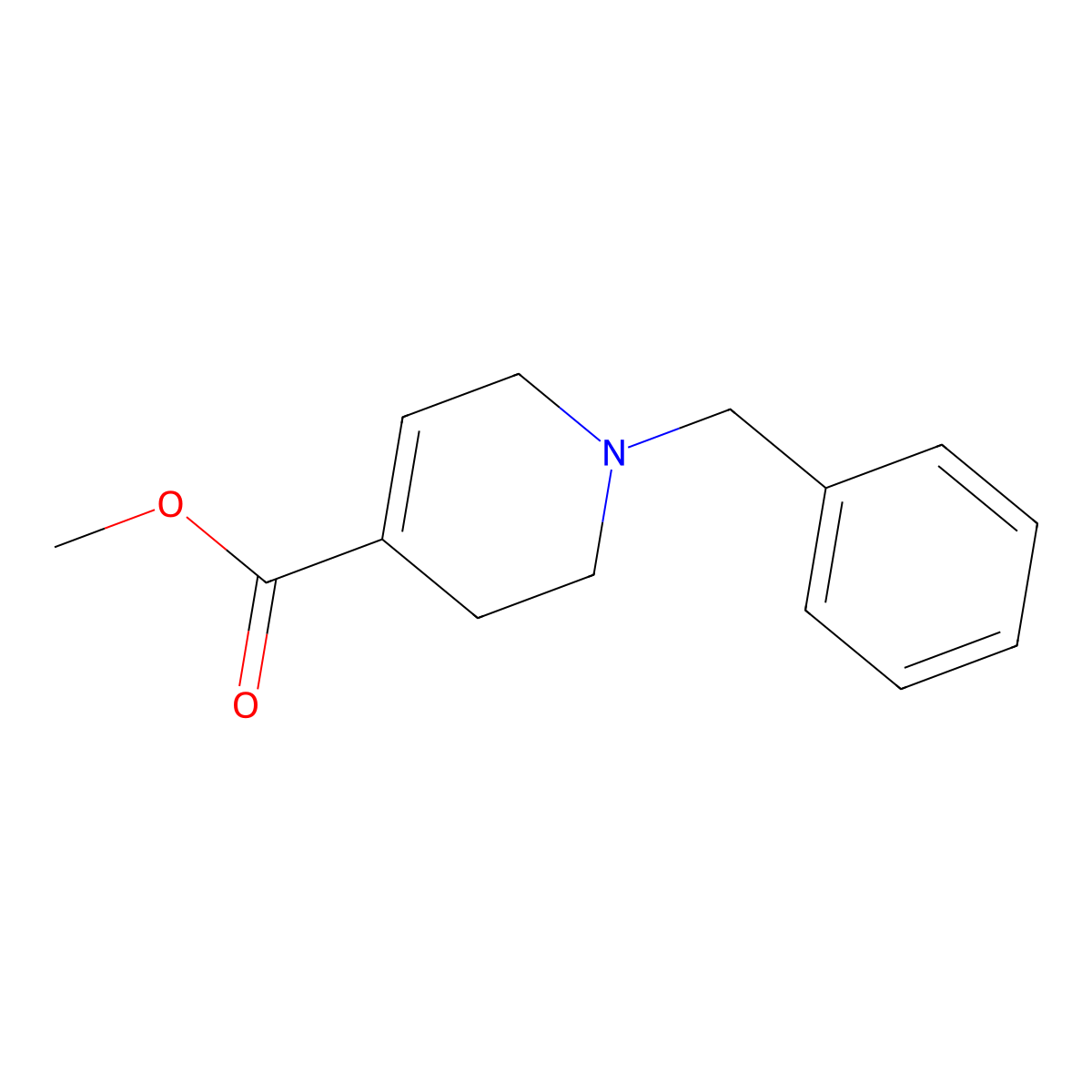 Methyl 1-Benzyl-1,2,3,6-tetrahydropyridine-4-carboxylate molecular structure, CAS 80845-58-5