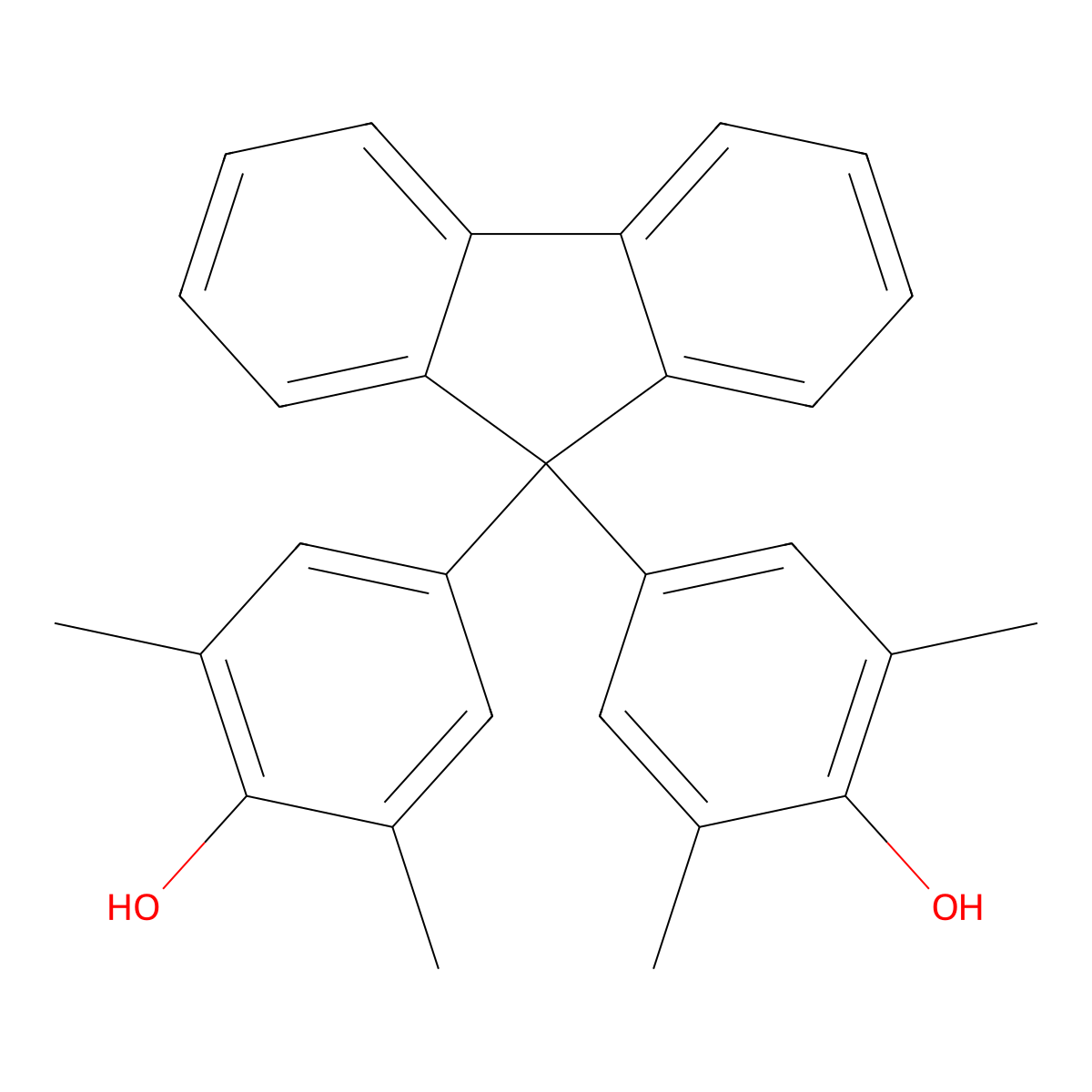 4,4'-(9h-Fluorene-9,9-diyl)bis(2,6-dimethylphenol) molecular structure, CAS 80850-00-6