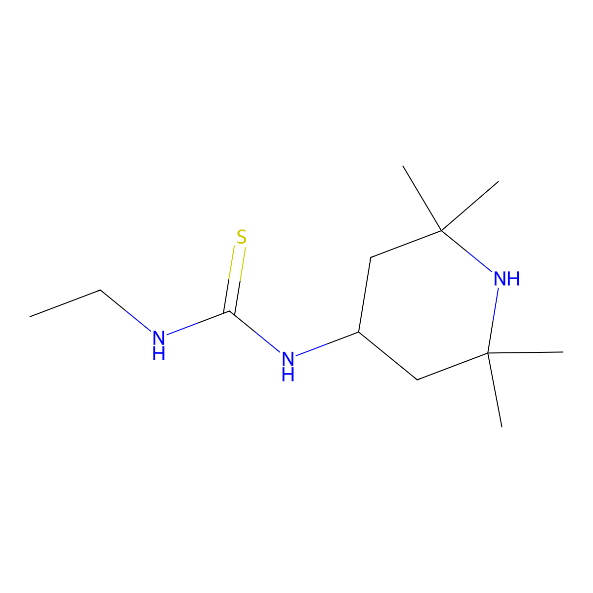 1-Ethyl-3-(2,2,6,6-tetramethylpiperidin-4-yl)thiourea molecular structure, CAS 80851-81-6