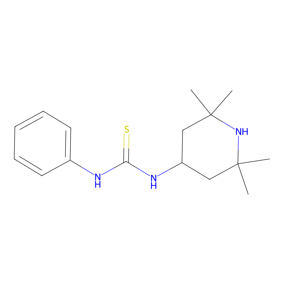 1-Phenyl-3-(2,2,6,6-tetramethylpiperidin-4-yl)thiourea molecular structure, CAS 80851-83-8