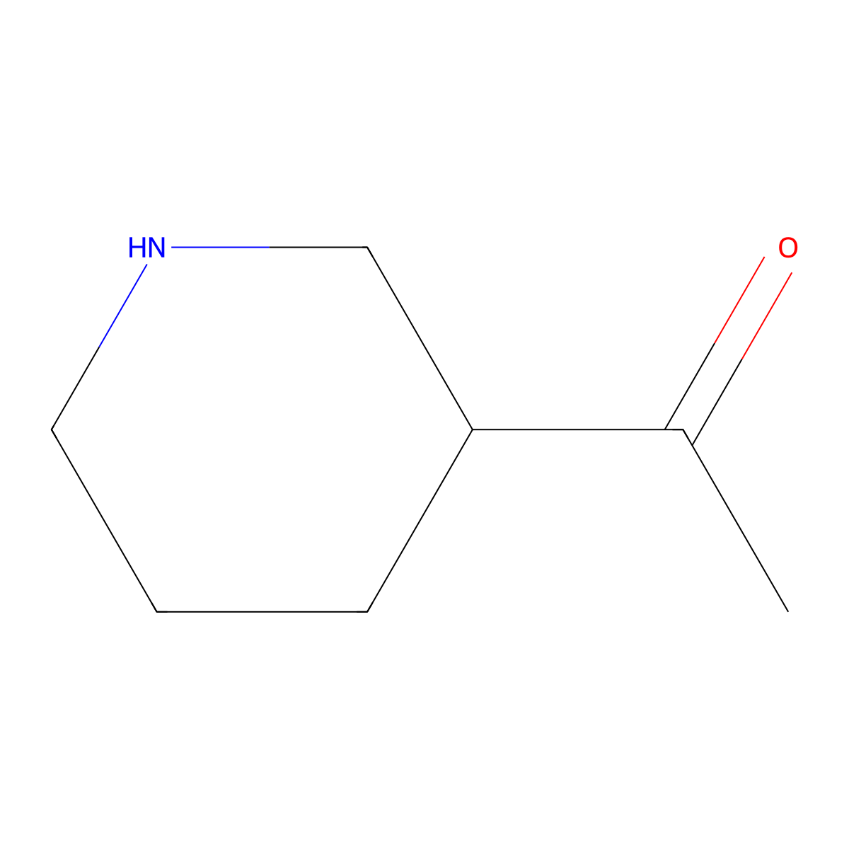 1-(Piperidin-3-yl)ethan-1-one molecular structure, CAS 80851-96-3