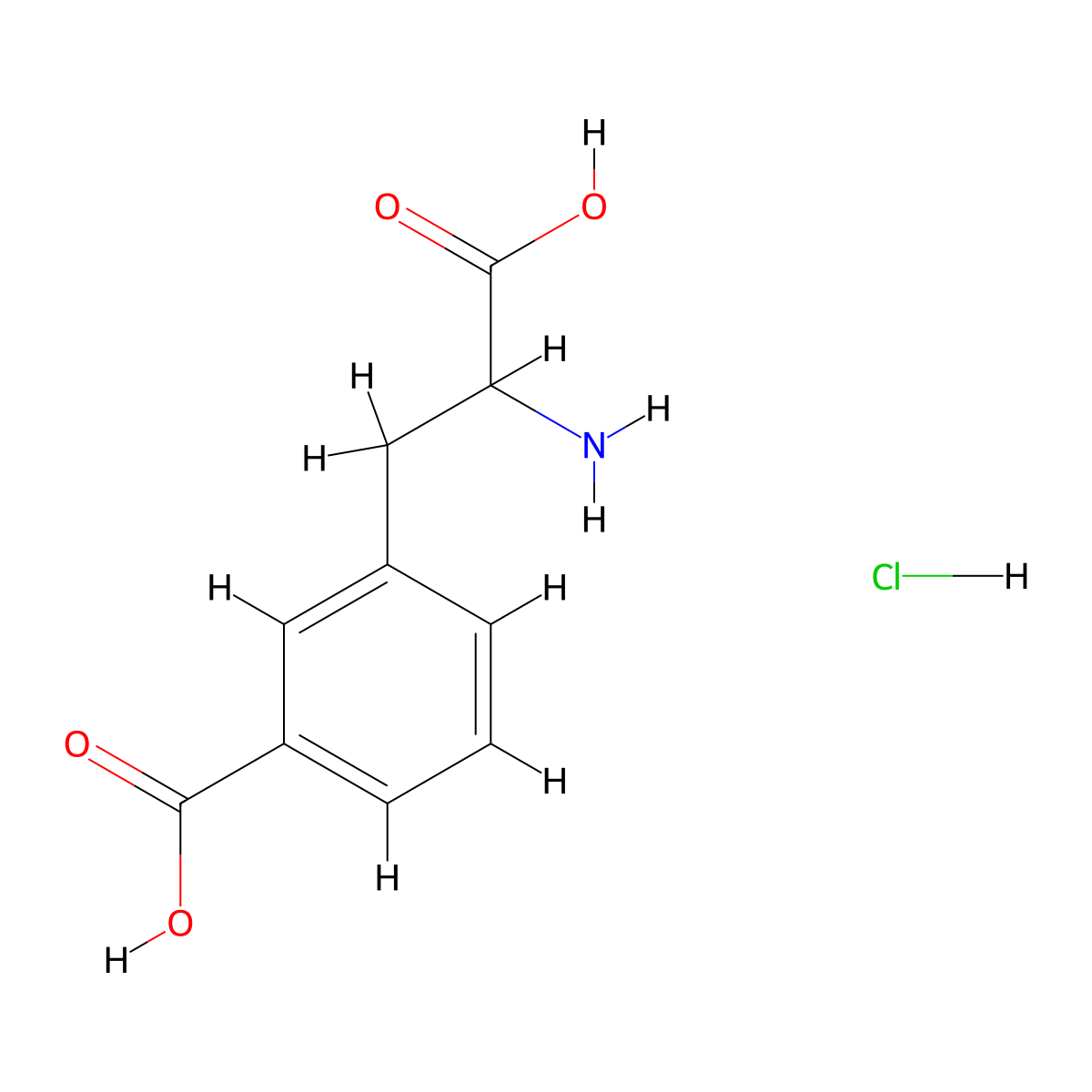 3-(2-Amino-2-carboxyethyl)benzoic acid hydrochloride molecular structure, CAS 80852-34-2