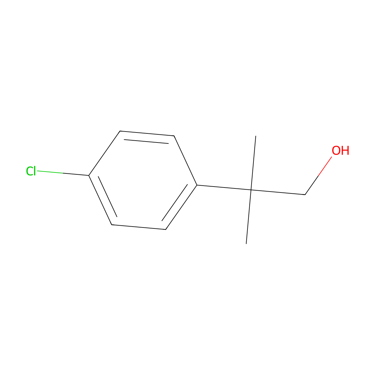 2-(4-Chlorophenyl)-2-methylpropanol molecular structure, CAS 80854-14-4