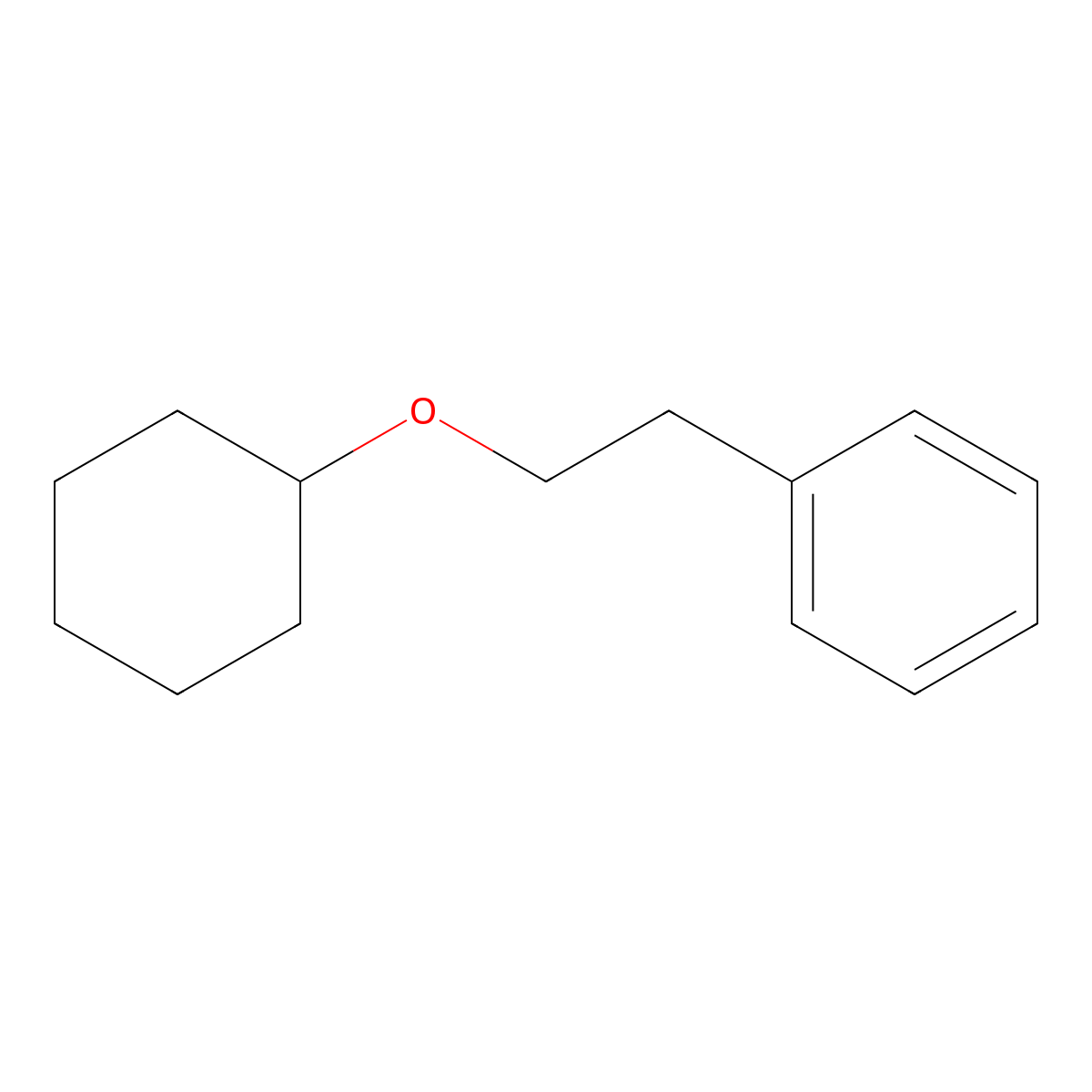 Benzene, [2-(cyclohexyloxy)ethyl]- molecular structure, CAS 80858-47-5