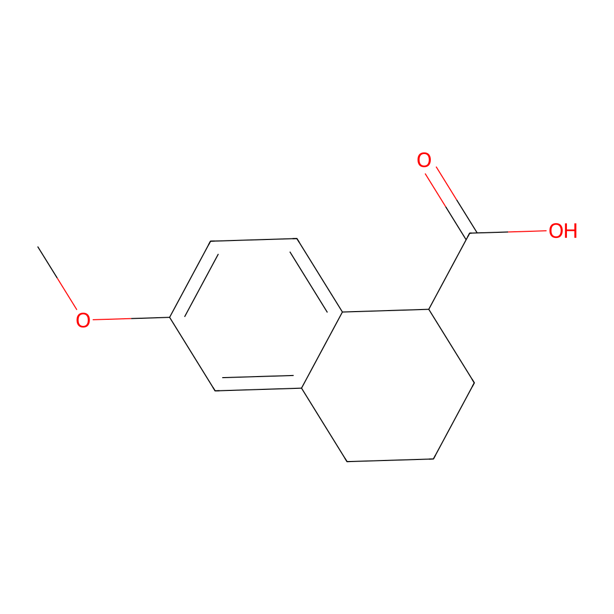 6-Methoxy-1,2,3,4-tetrahydronaphthalene-1-carboxylic acid molecular structure, CAS 80858-95-3