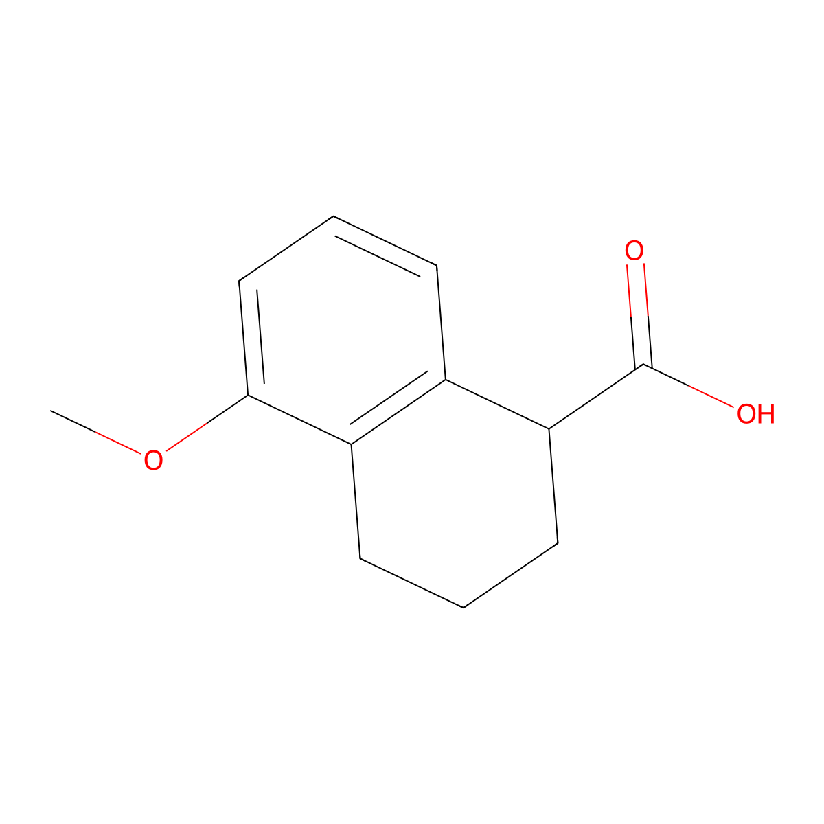 5-methoxy-1,2,3,4-tetrahydronaphthalene-1-carboxylic Acid molecular structure, CAS 80858-96-4