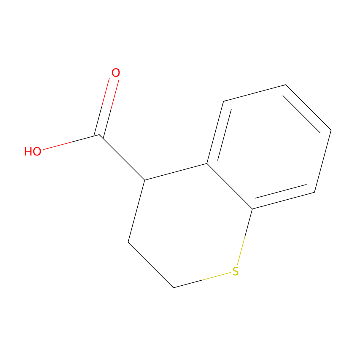 3,4-dihydro-2H-1-benzothiopyran-4-carboxylic acid molecular structure, CAS 80858-99-7