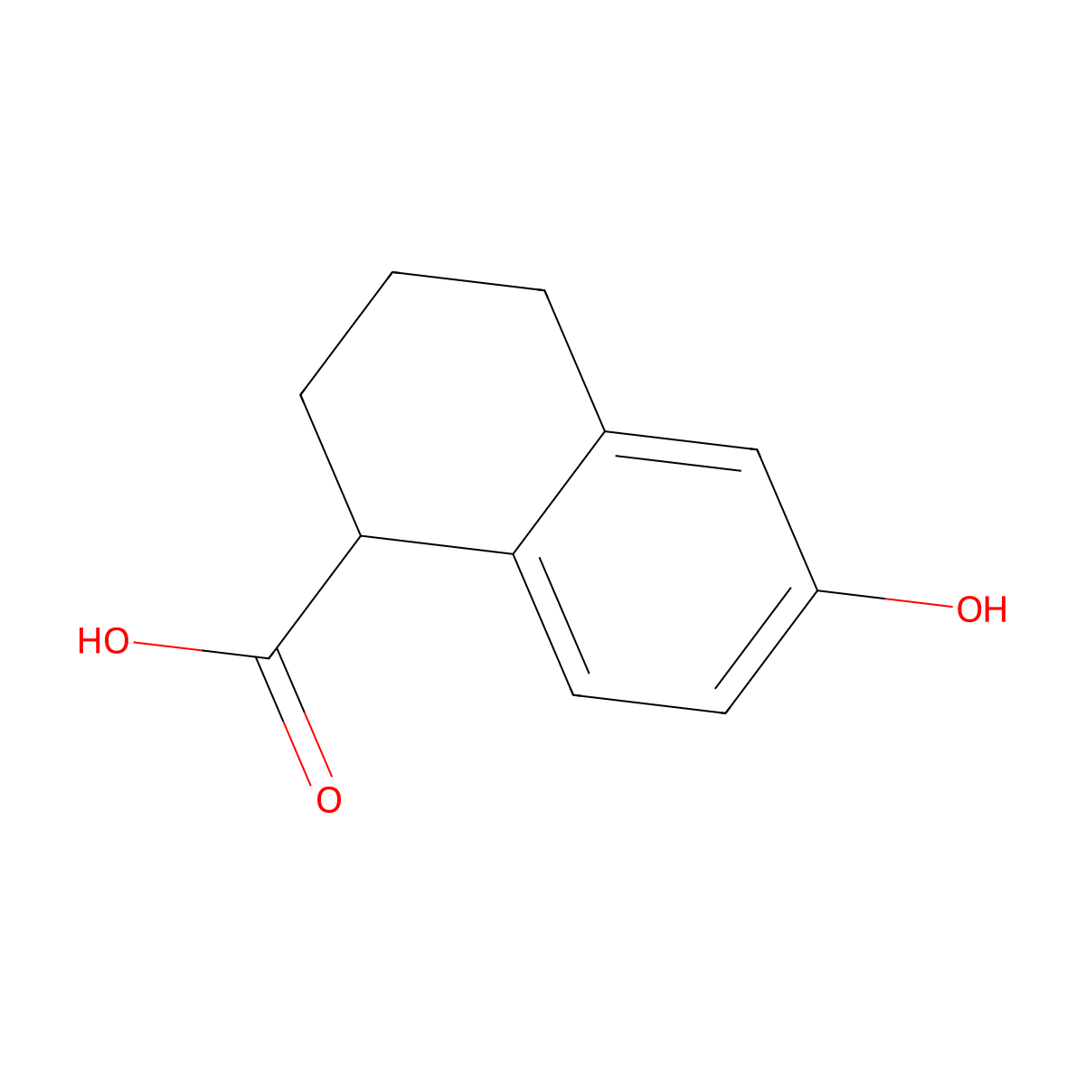 6-Hydroxy-1,2,3,4-tetrahydronaphthalene-1-carboxylic acid molecular structure, CAS 80859-00-3
