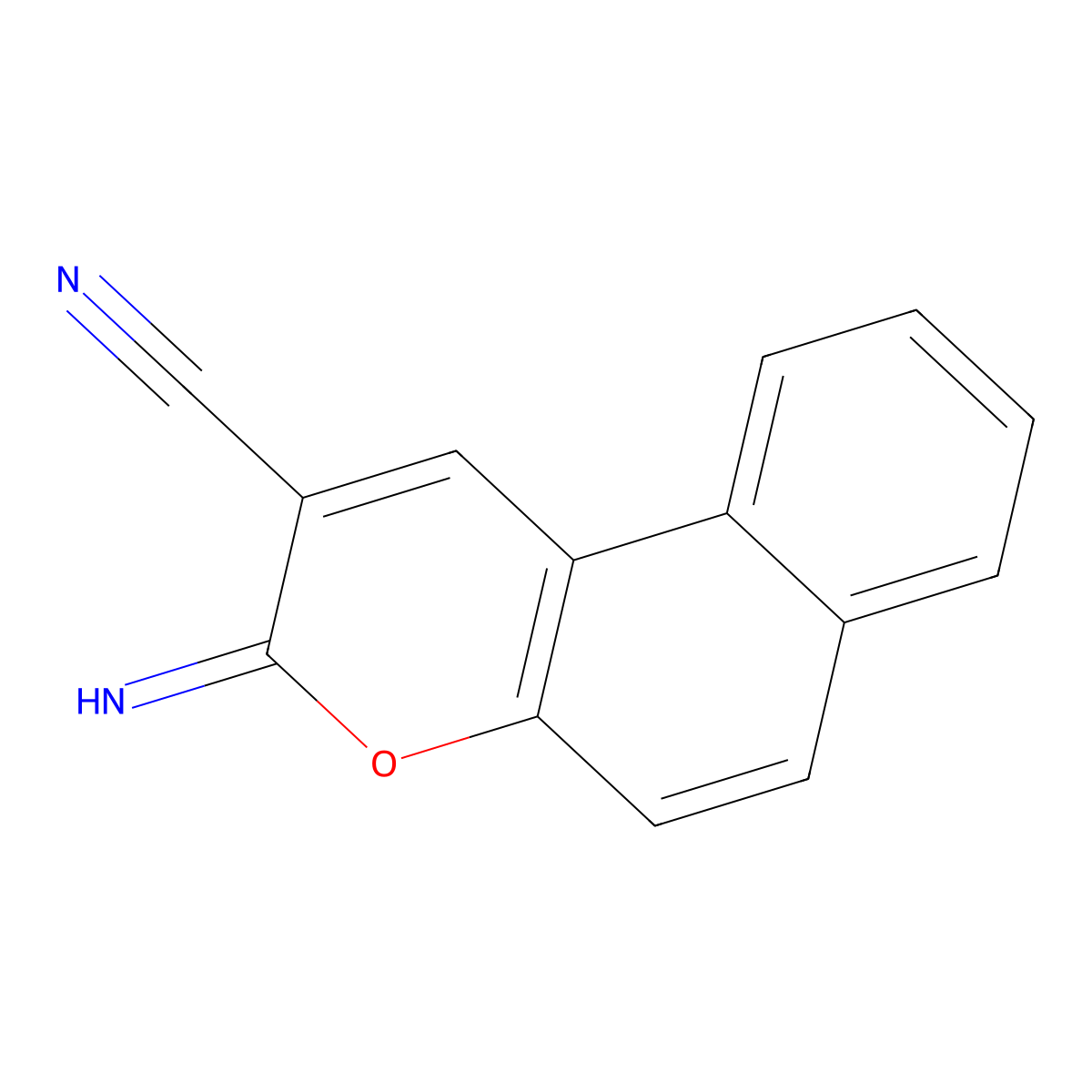 3-Imino-3H-benzo[f]chromene-2-carbonitrile molecular structure, CAS 80860-05-5