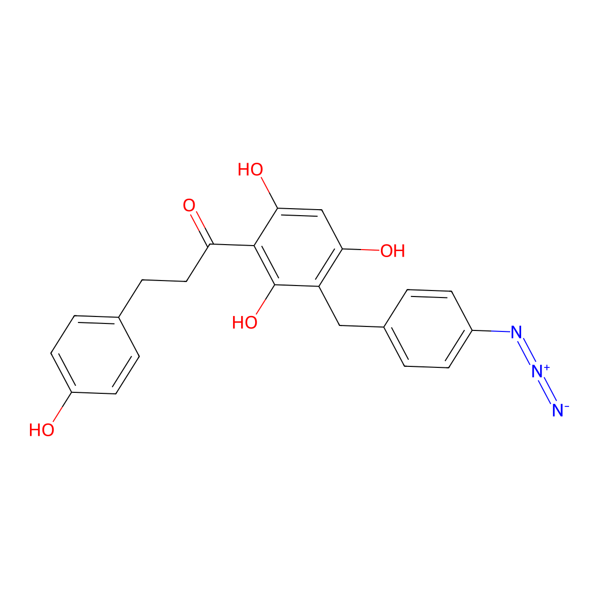 Phloretinyl-3'-benzylazide molecular structure, CAS 80860-95-3