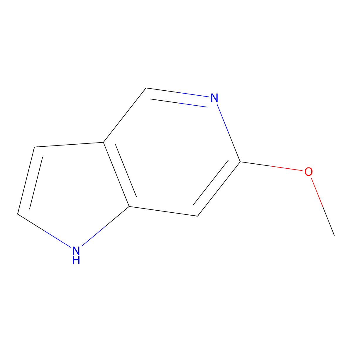 6-methoxy-1H-pyrrolo[3,2-c]pyridine molecular structure, CAS 80862-08-4