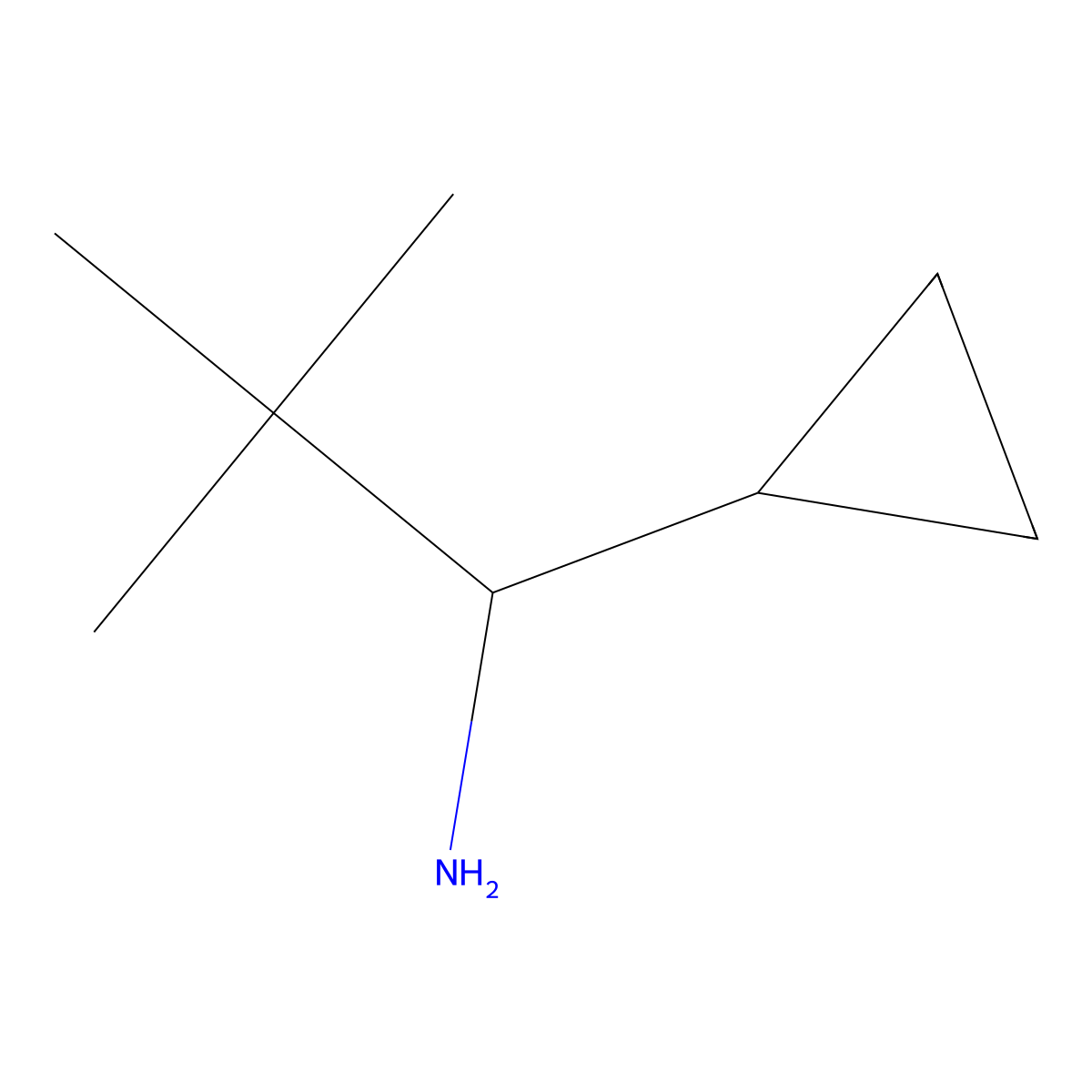 1-Cyclopropyl-2,2-dimethylpropan-1-amine molecular structure, CAS 80864-05-7