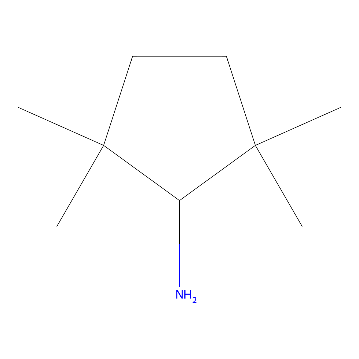 2,2,5,5-Tetramethylcyclopentan-1-amine molecular structure, CAS 80864-07-9