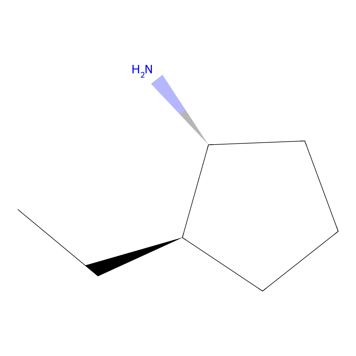 trans-2-Ethylcyclopentanamine molecular structure, CAS 80864-16-0