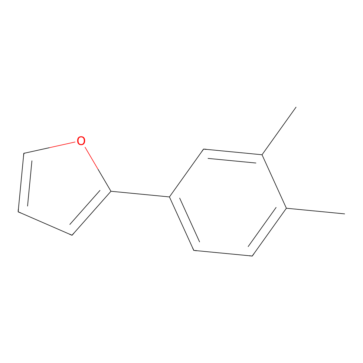 2-(3,4-Dimethylphenyl)furan molecular structure, CAS 80866-22-4