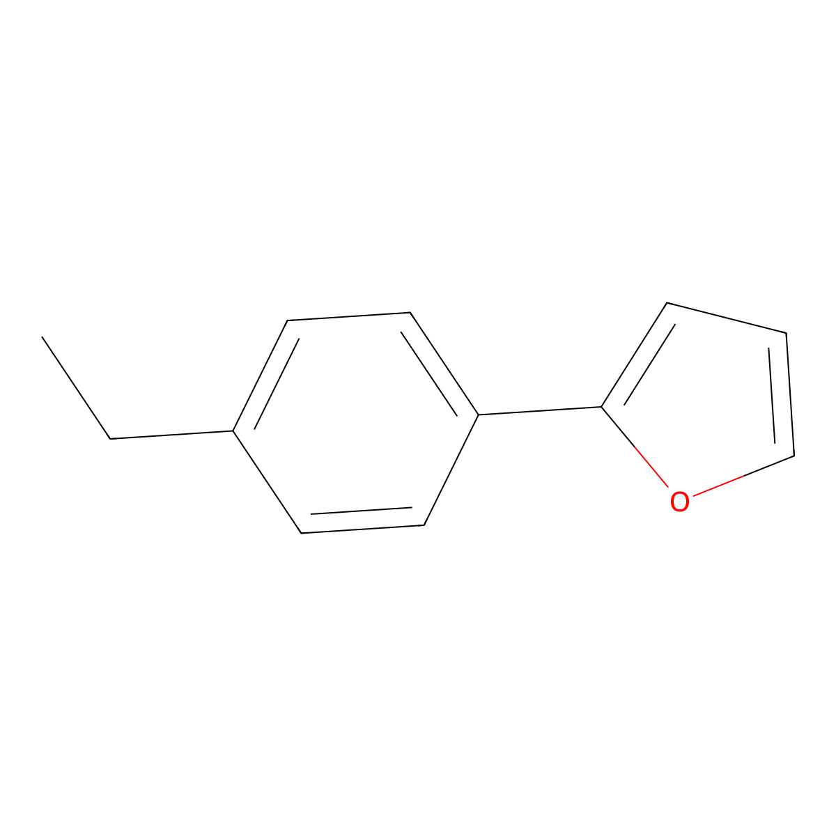 2-(4-Ethylphenyl)furan molecular structure, CAS 80866-24-6